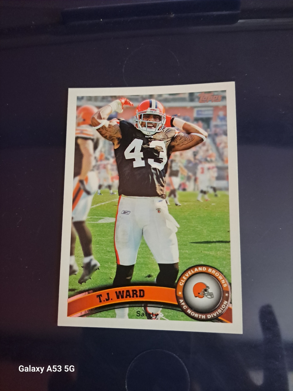 Topps Card - Orange & White Brown Accent